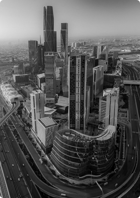 King Abdullah Financial District and Riyadh skyline